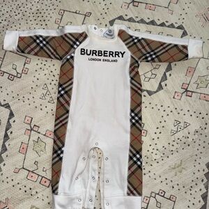 Burberry onesie, only worn once for a picture.